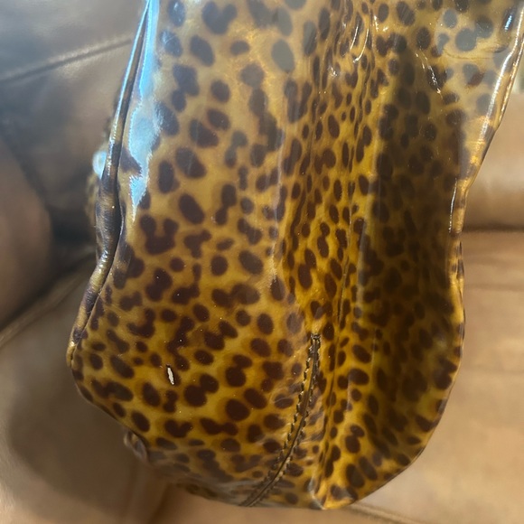 Jimmy Choo Patent Leather and Suede Cheetah print handbag - Picture 12 of 16
